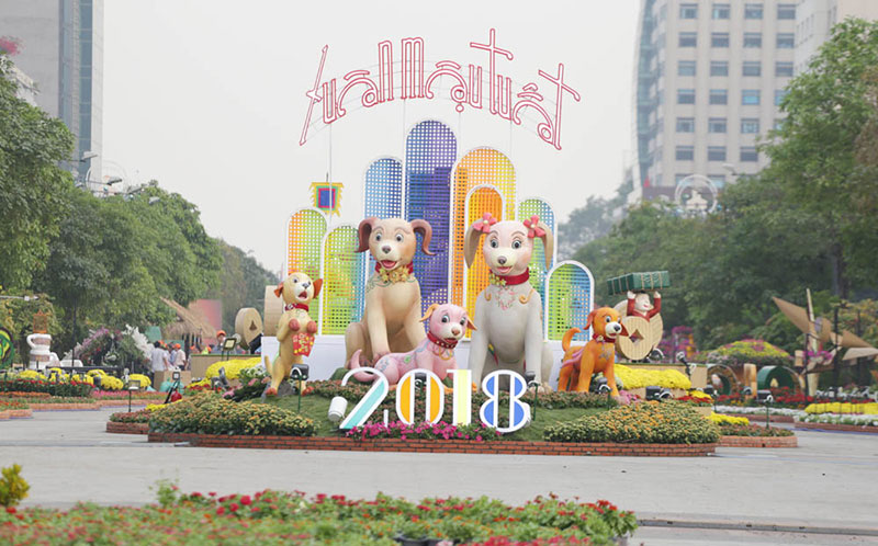 Ngắm đường hoa Tết Mậu Tuất trước giờ G